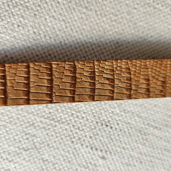 Calvin Klein Snake-Embossed Leather Slim Belt – Sz M - Picture 2 of 8